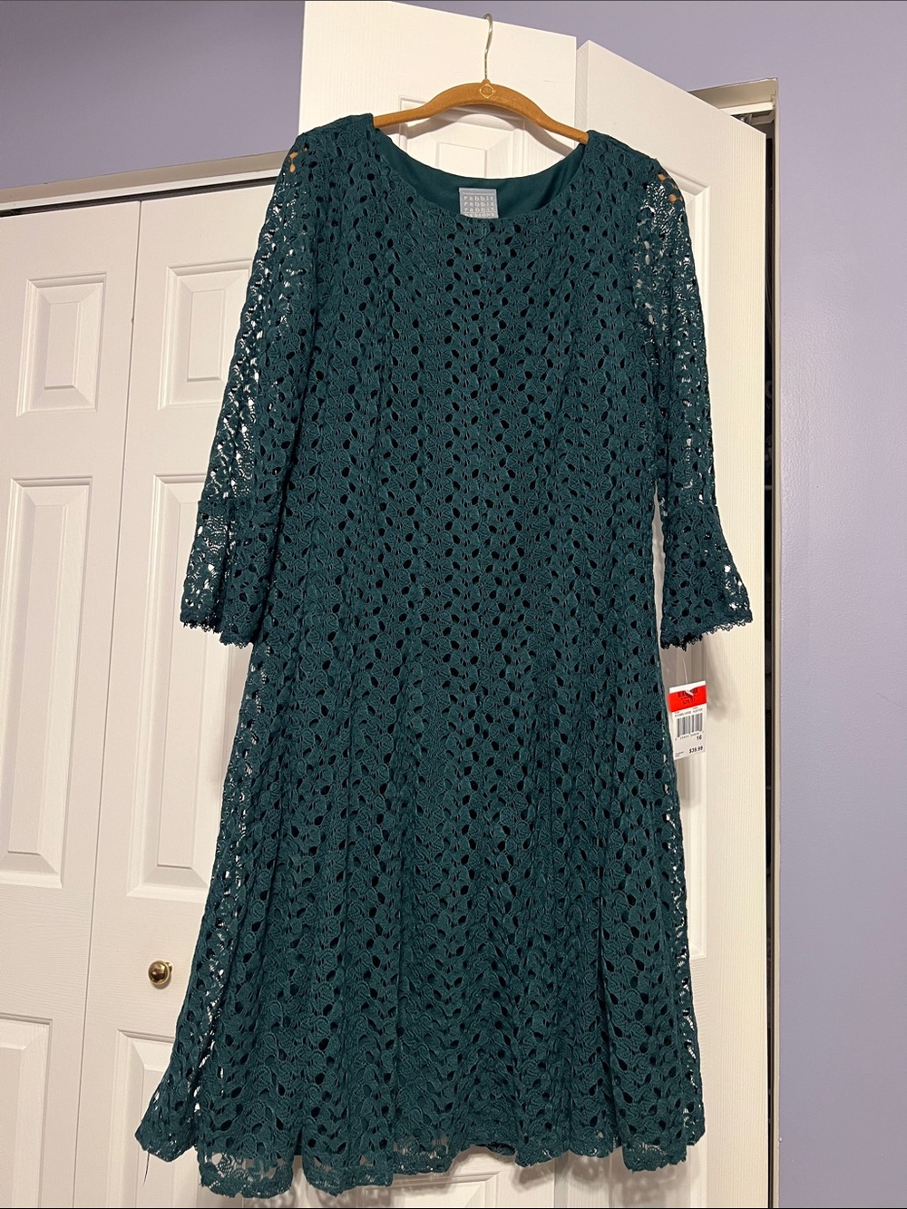 Rabbit Rabbit Rabbit Teal Lace Midi Dress